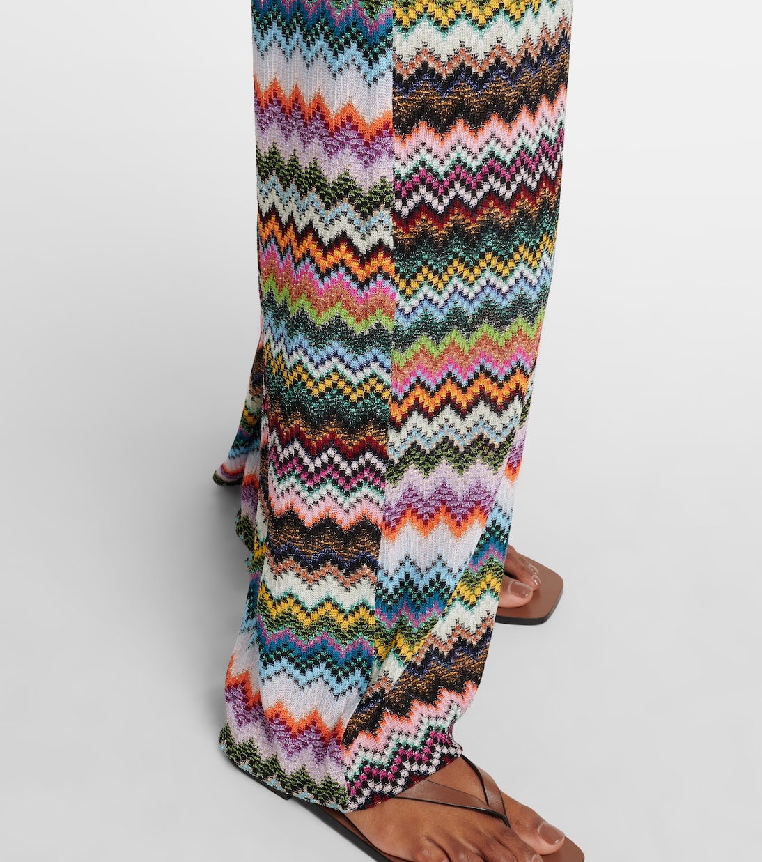 Zig Zag lamé palazzo pants | Missoni