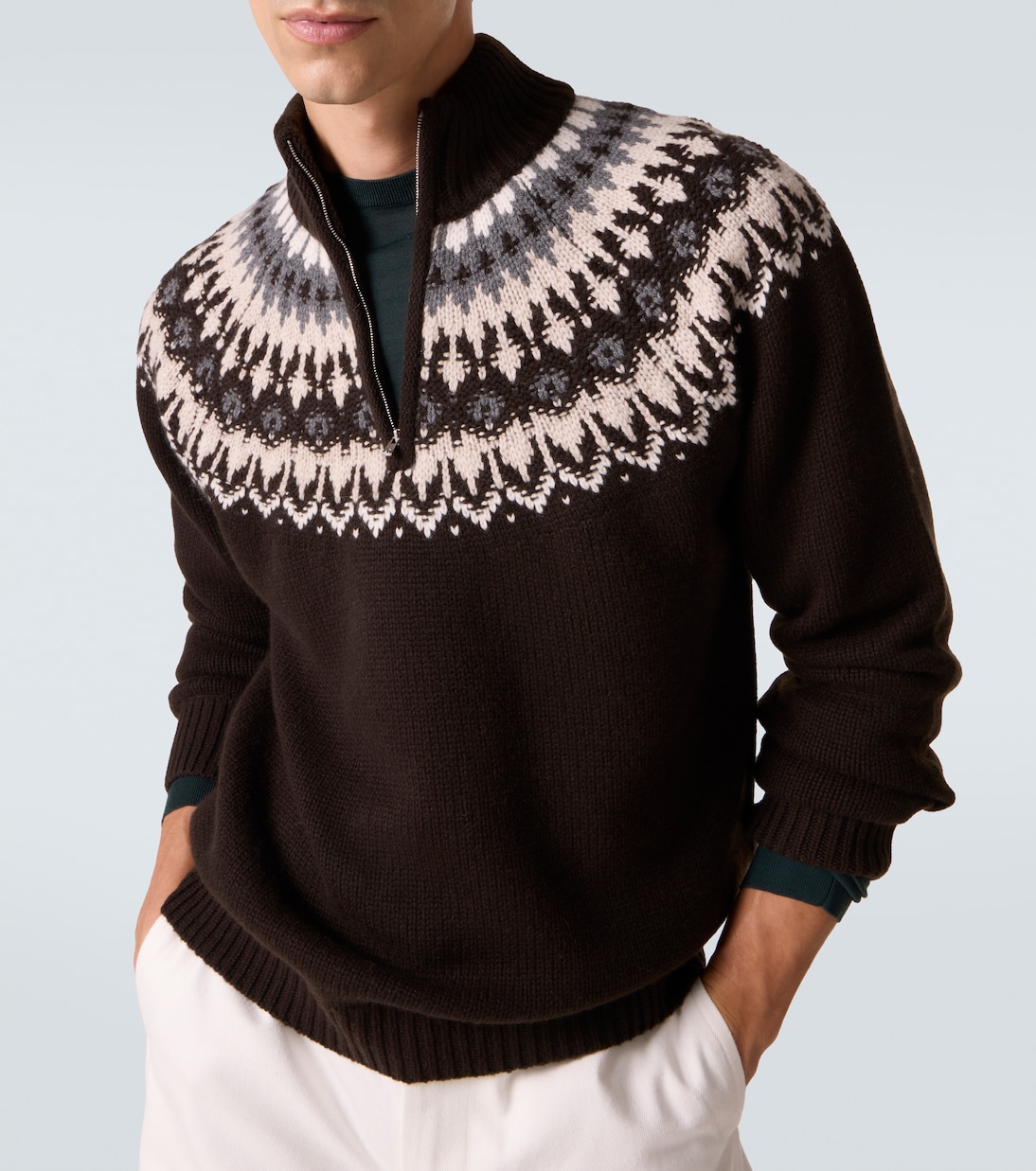 Mr Saint Gervais Fair Isle cashmere sweater | Arch4
