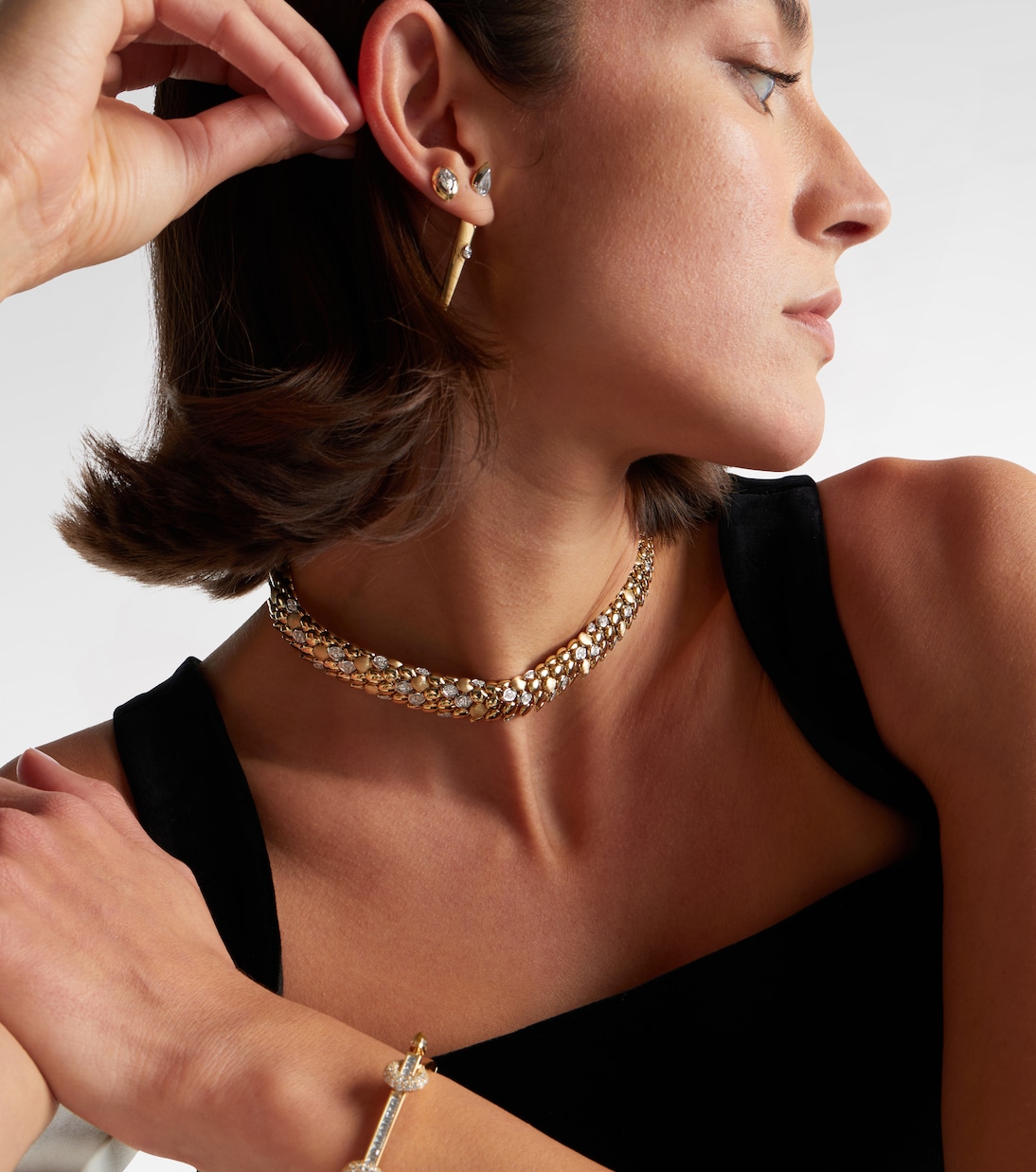 Blossom 14kt gold necklace with diamonds | Rainbow K