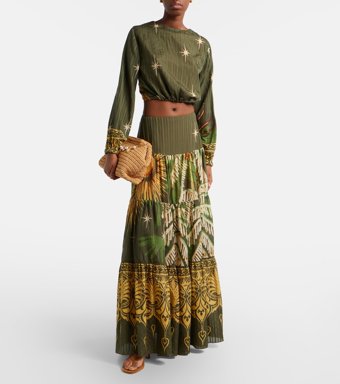 Relatos De Mi Tierra jacquard maxi skirt | Johanna Ortiz