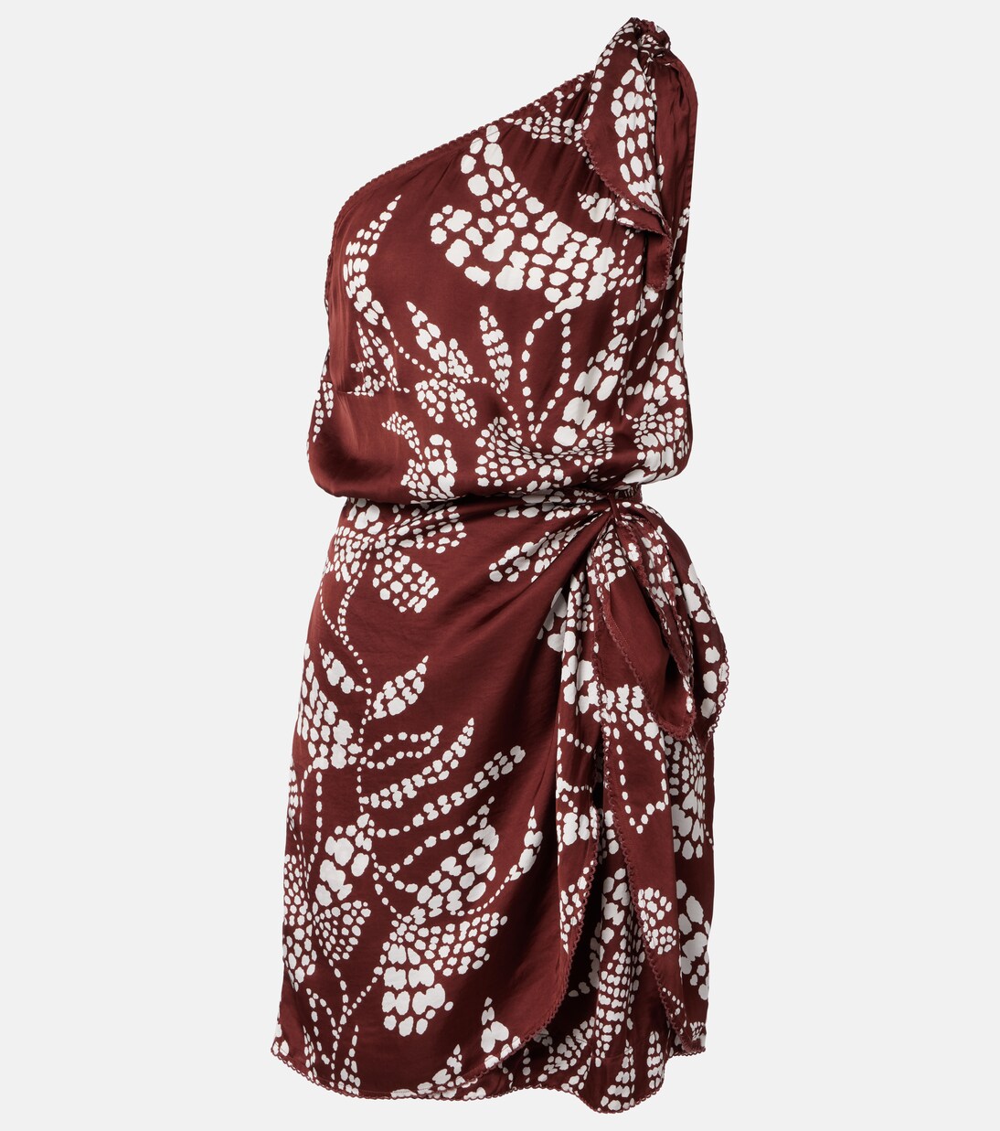 Celie printed one-shoulder minidress | Poupette St Barth