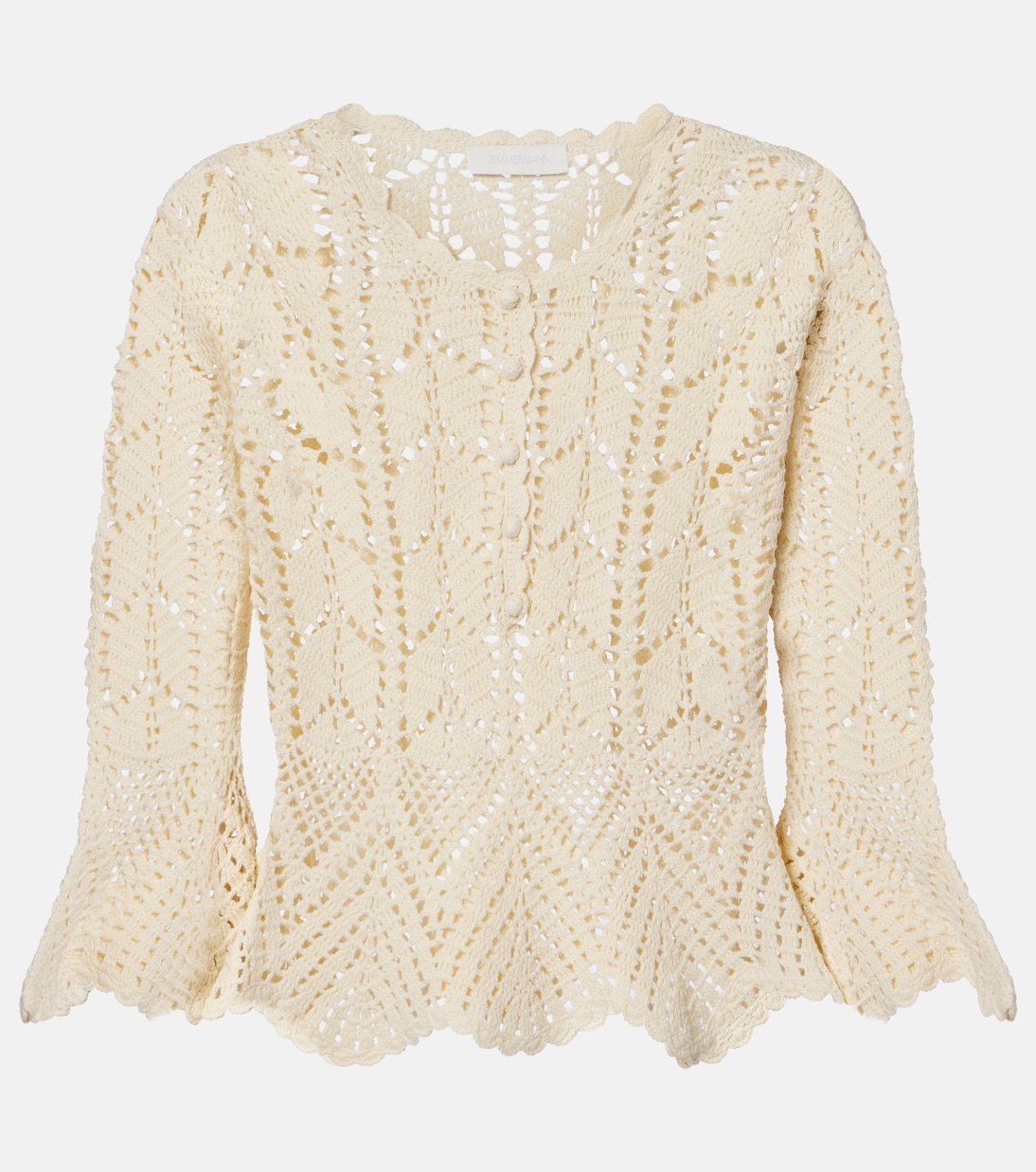 Crochet cotton top  | Zimmermann