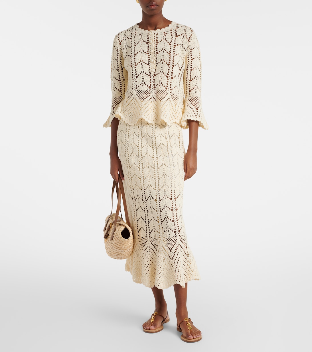 Crochet cotton top  | Zimmermann