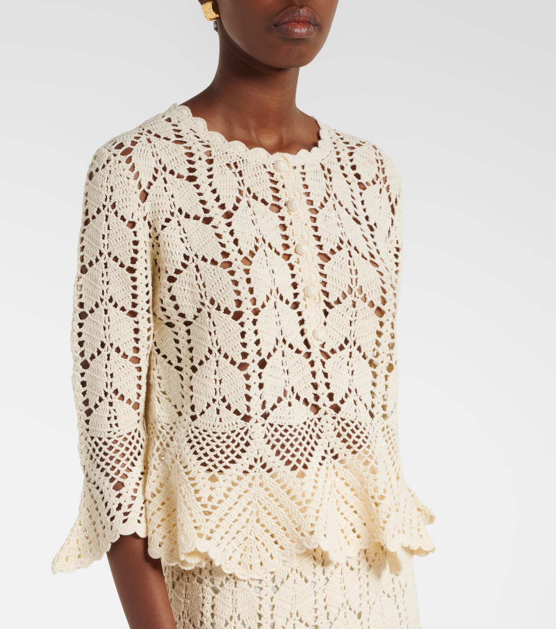 Crochet cotton top  | Zimmermann
