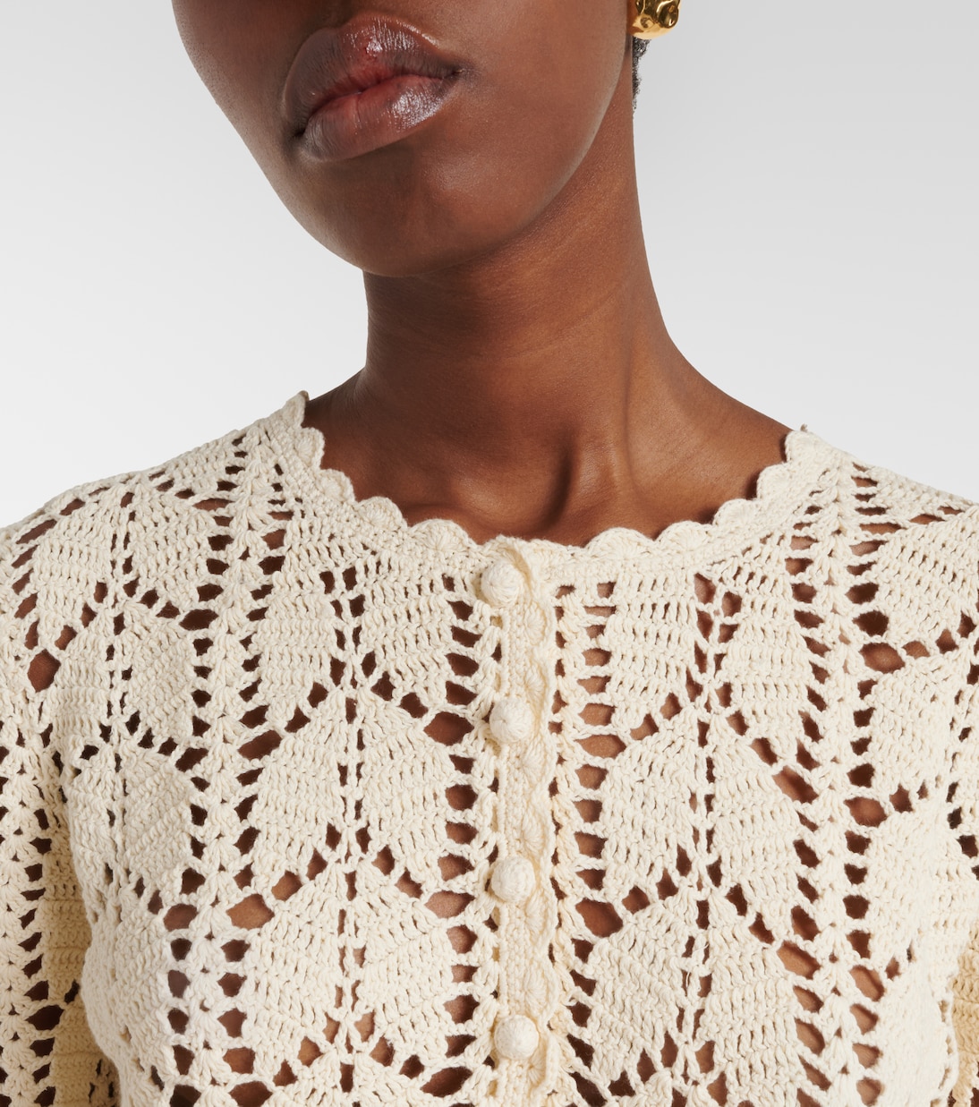 Crochet cotton top  | Zimmermann