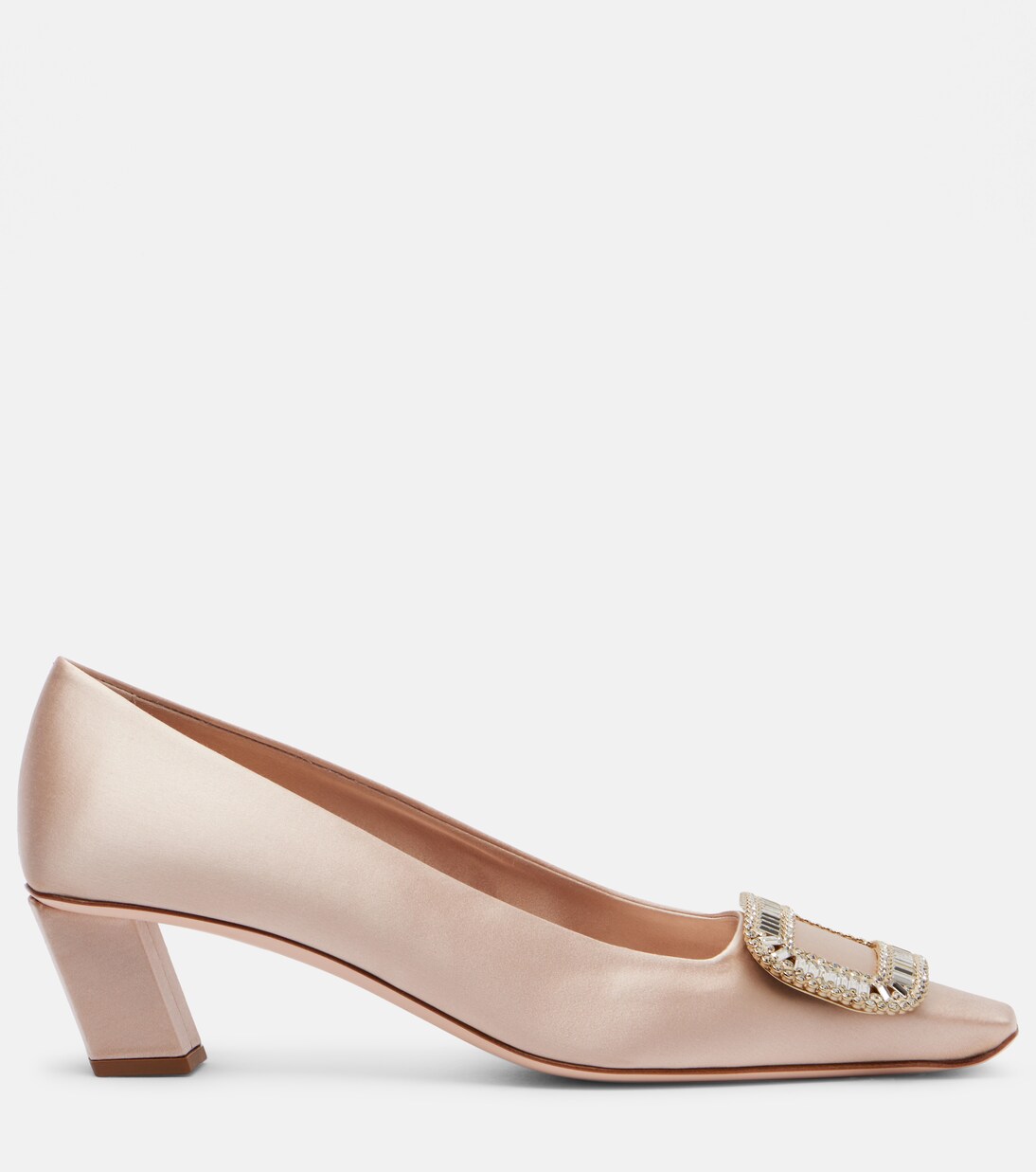 Belle Vivier 45 embellished satin pumps | Roger Vivier