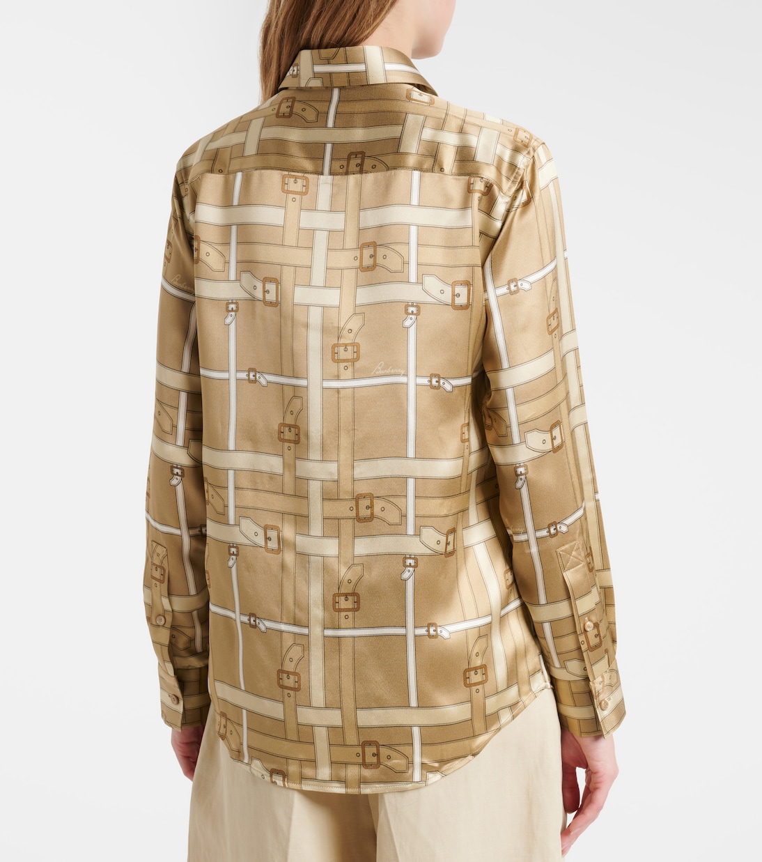 Emma printed satin shirt | Burberry