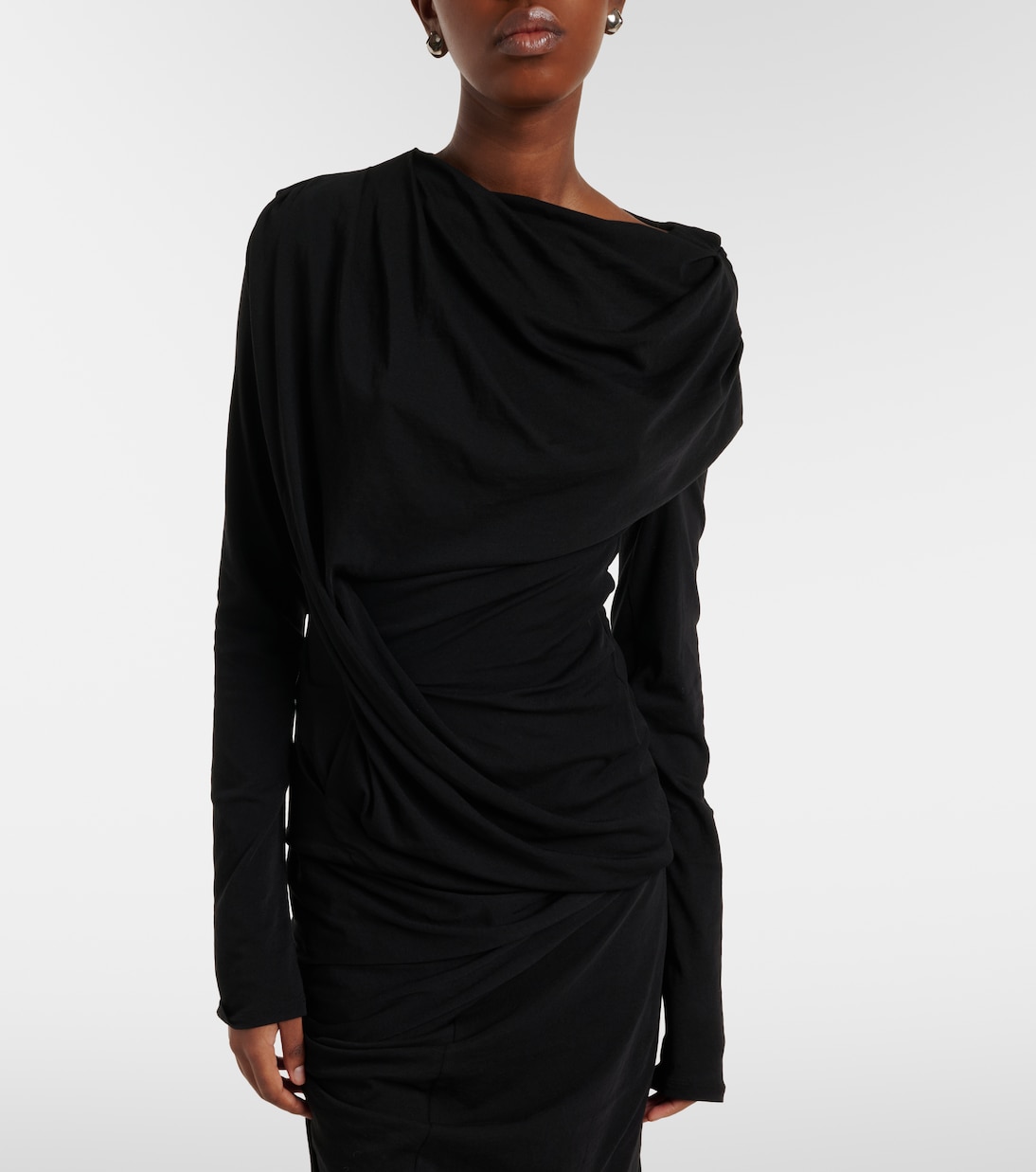 缩褶棉质混纺针织上衣 | Entire Studios