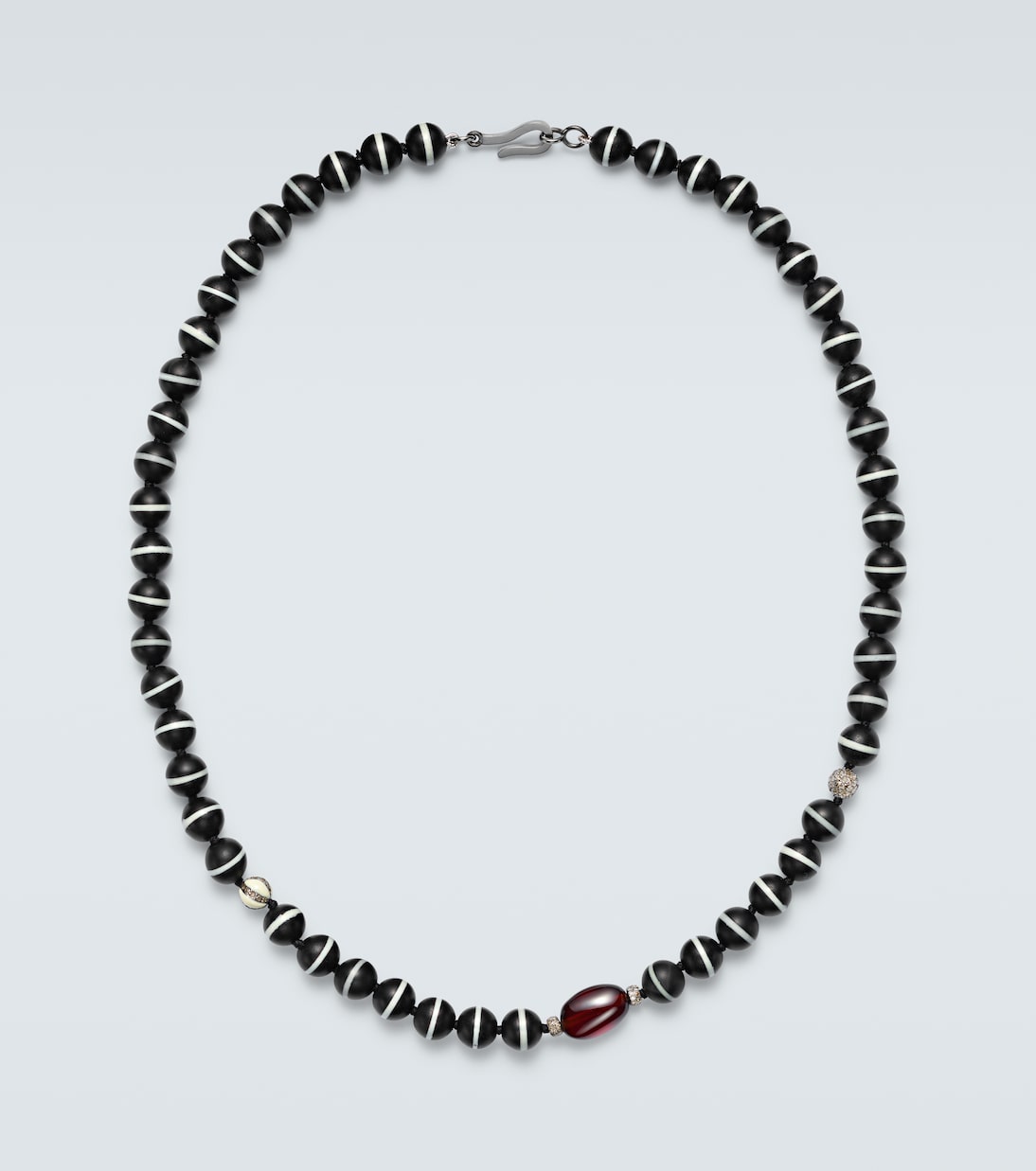 Sterling silver (925) beaded necklace with gemstones | Ileana Makri