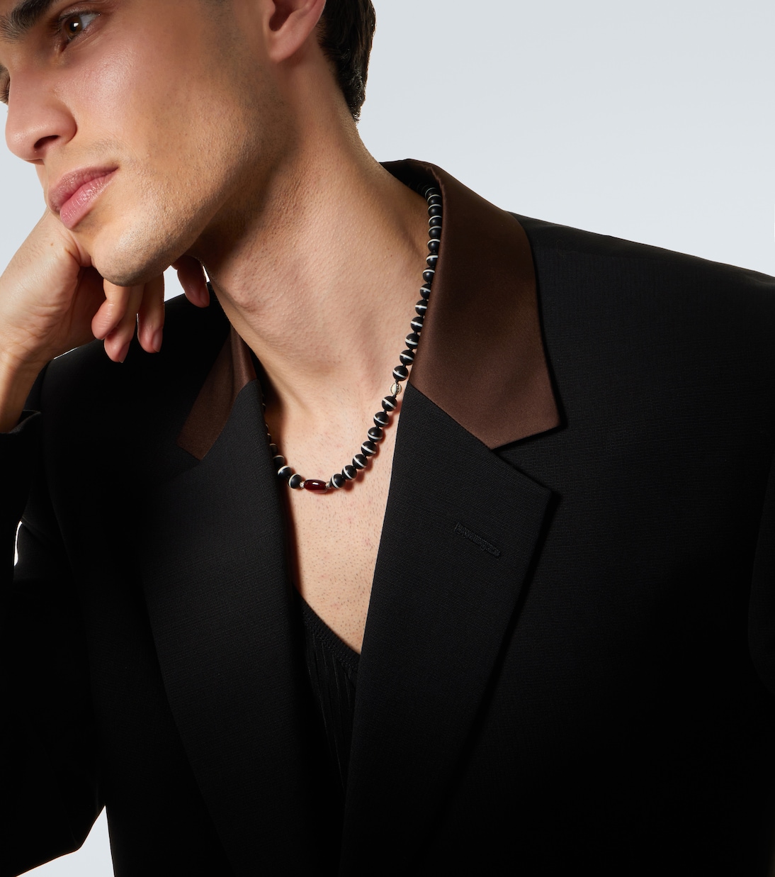 Sterling silver (925) beaded necklace with gemstones | Ileana Makri