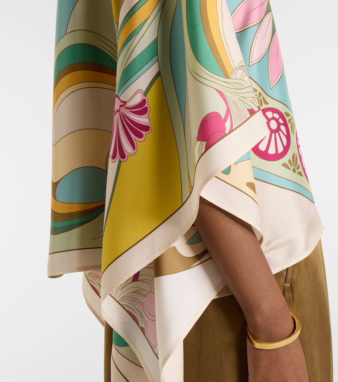 Top de sarga de seda estampado | La DoubleJ