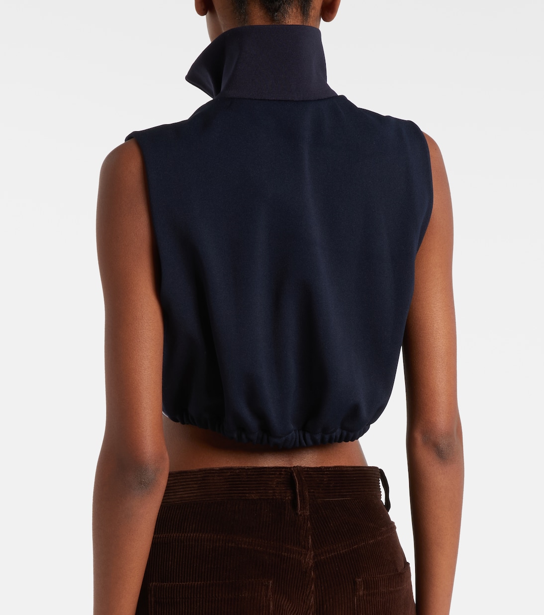 Logo jersey crop top | Miu Miu