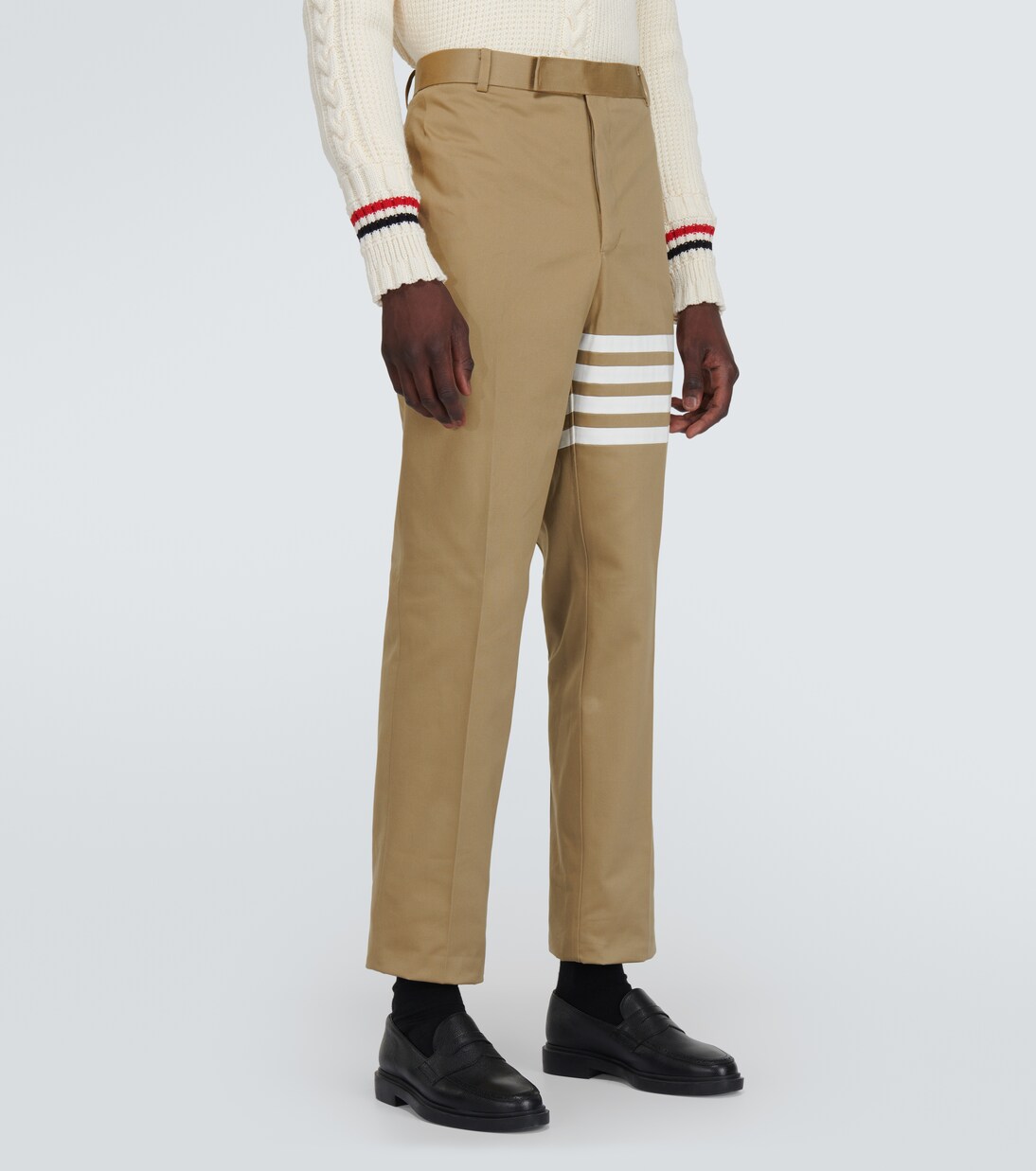 Pantalon 4-bar en sergé de coton | Thom Browne
