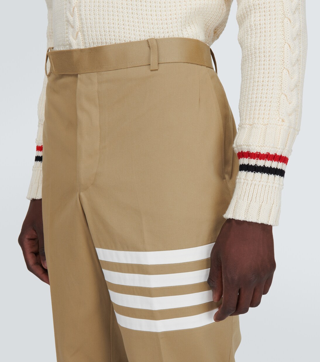 Pantalon 4-bar en sergé de coton | Thom Browne