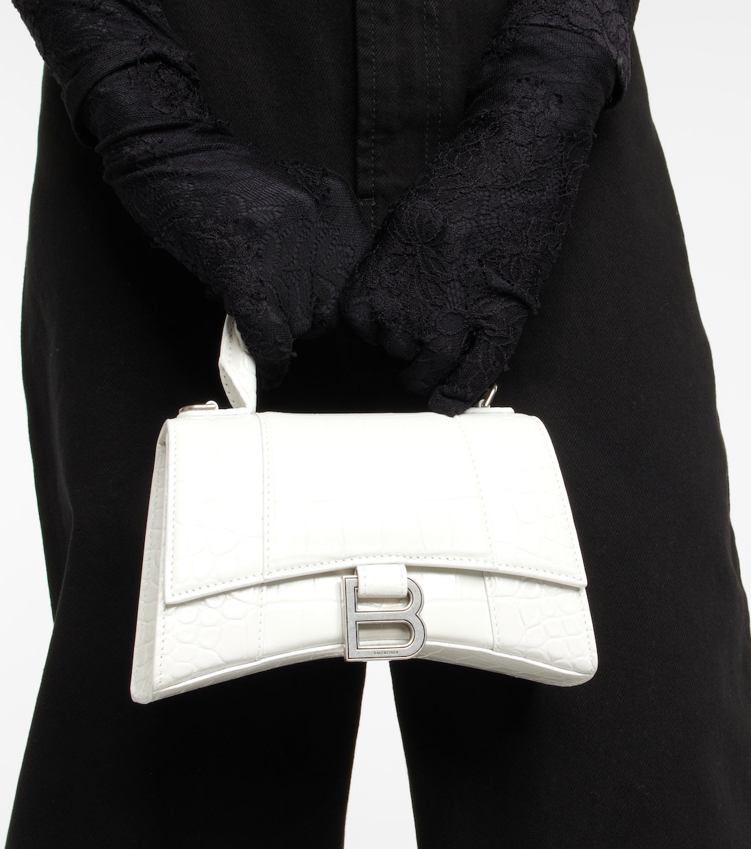 Borsa a tracolla Hourglass XS in pelle stampata | Balenciaga