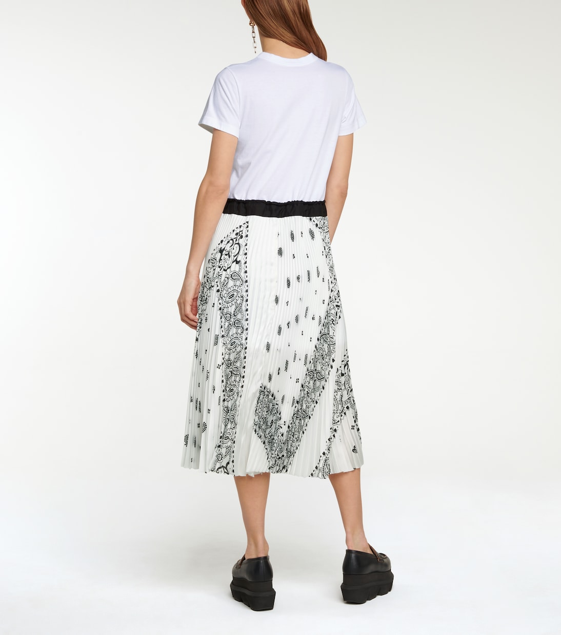 Bandana-print midi dress in white - Sacai | Mytheresa Bandana-print midi dress in white - Sacai | Mytheresa