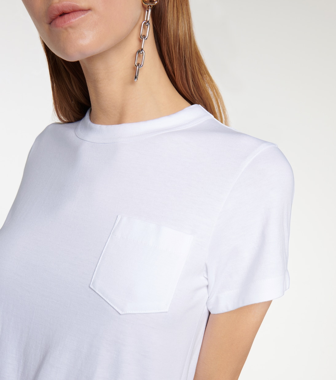 Robe longue imprimée plissée en coton | Sacai