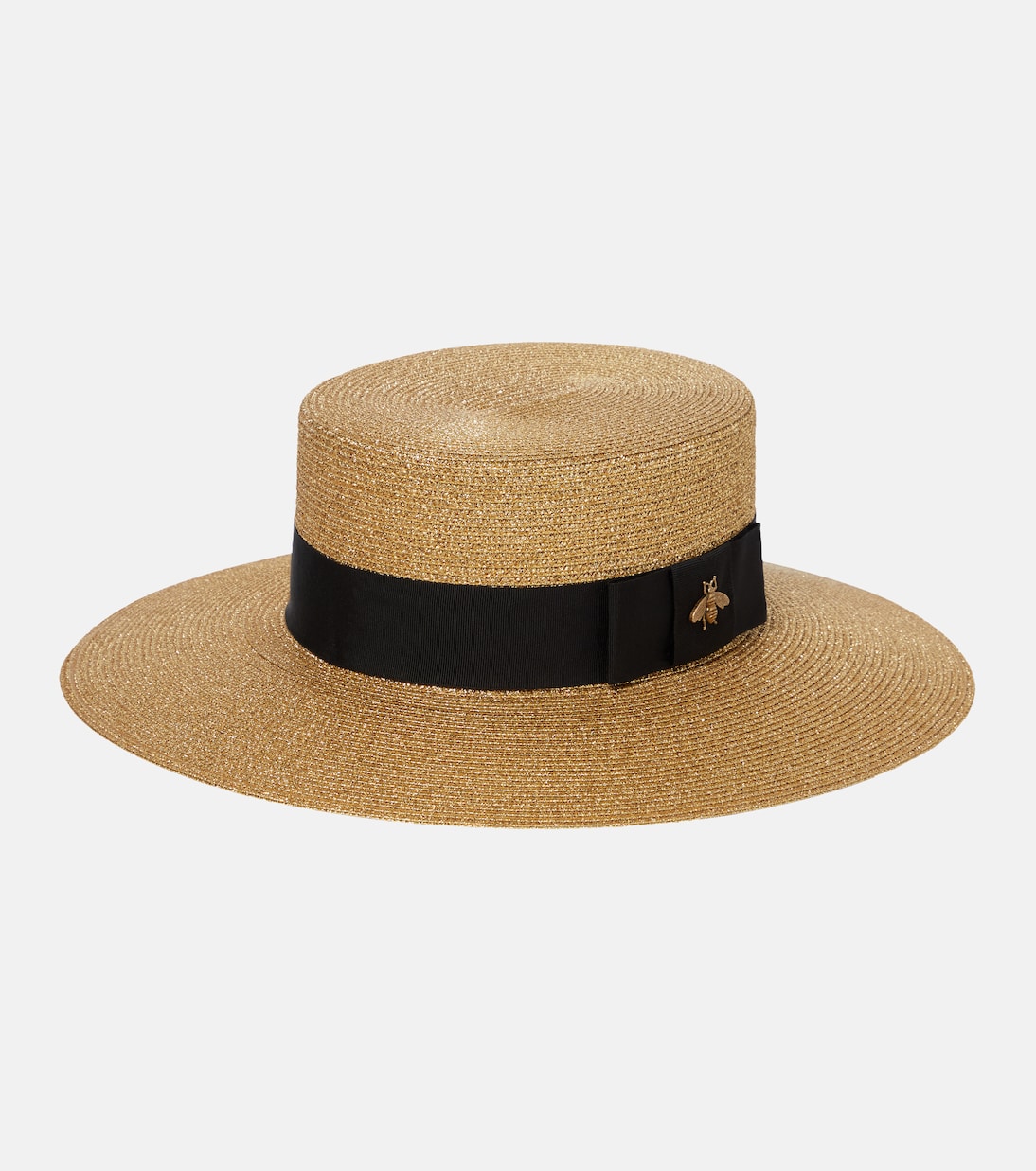 Gucci straw bucket hat top