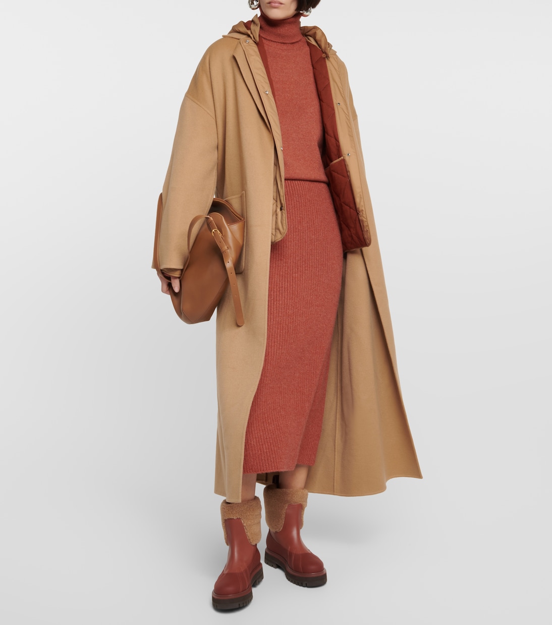 Jupe midi Davenport en cachemire | Loro Piana