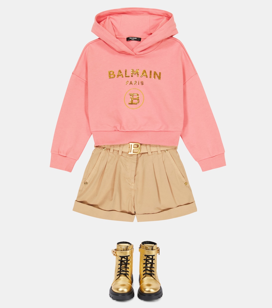Hoodie mit Pailletten | Balmain Kids
