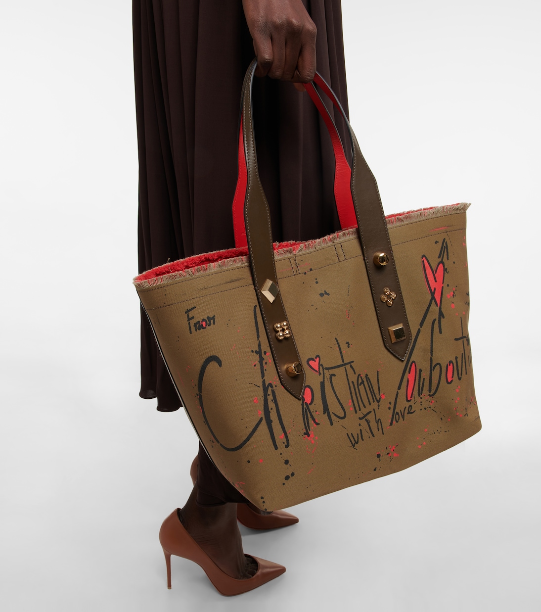 Frangibus Small printed canvas tote | Christian Louboutin