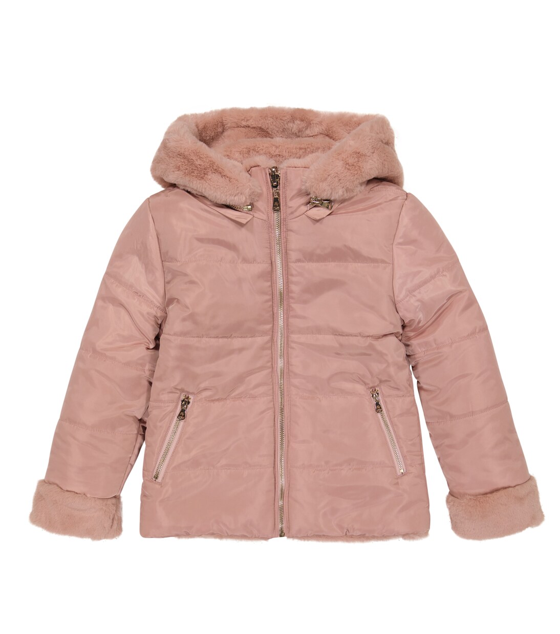 Wattierte Steppjacke mit Faux Fur | Tartine et Chocolat