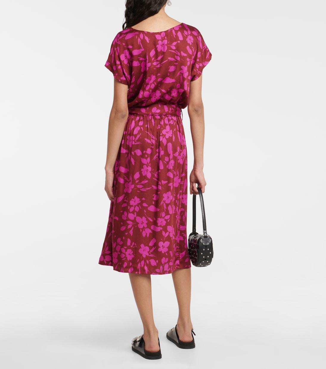 Floral midi dress | Velvet