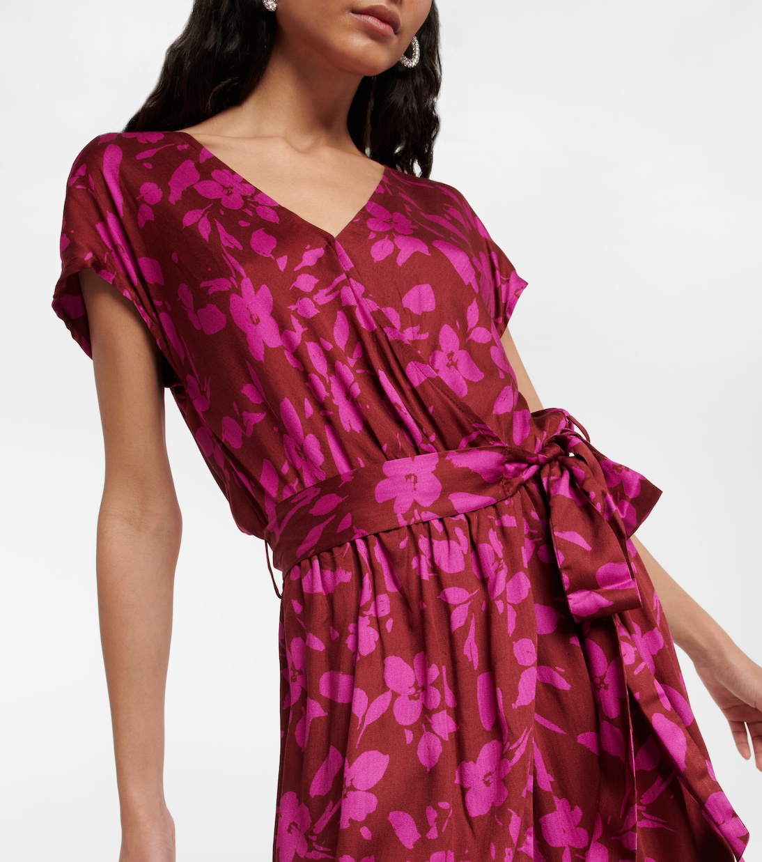 Floral midi dress | Velvet