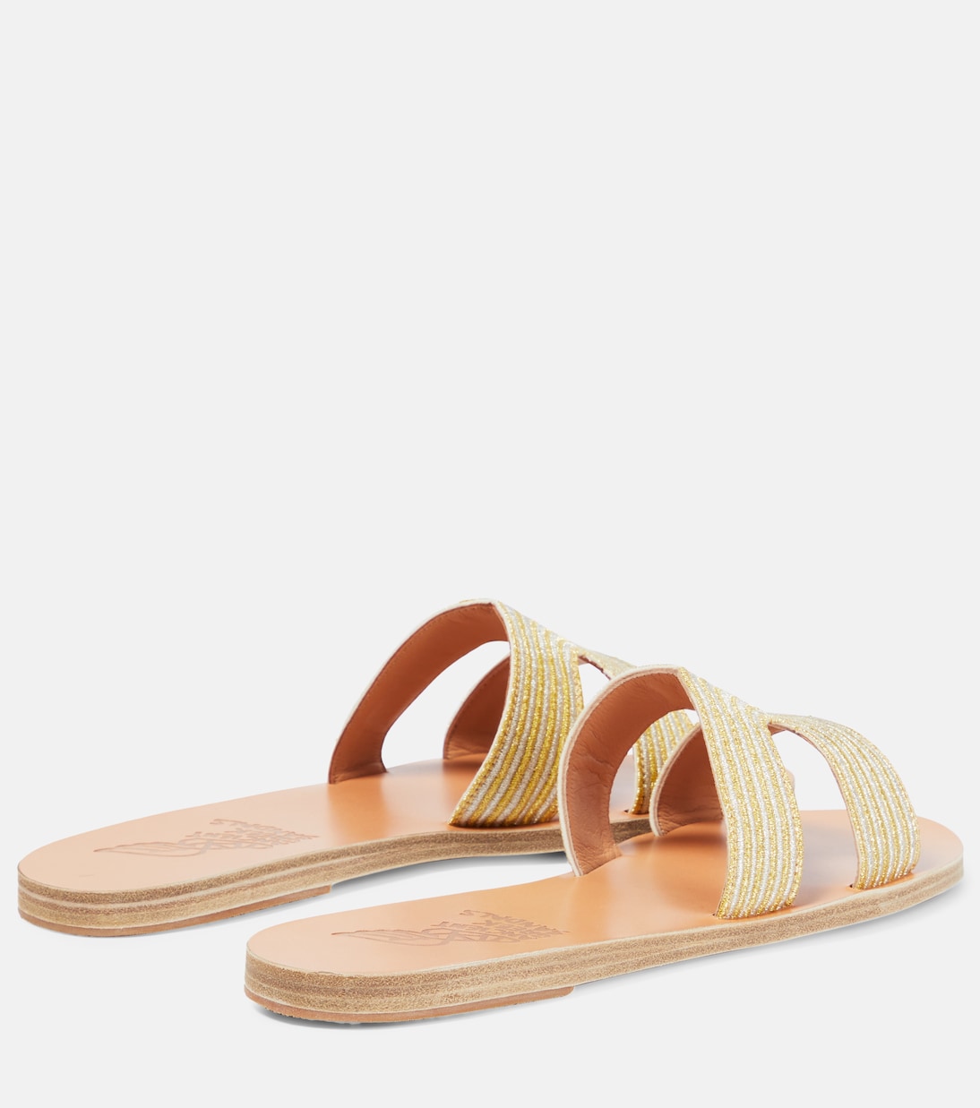 صندل مخطّط بحبكة معدنية Kentima | Ancient Greek Sandals