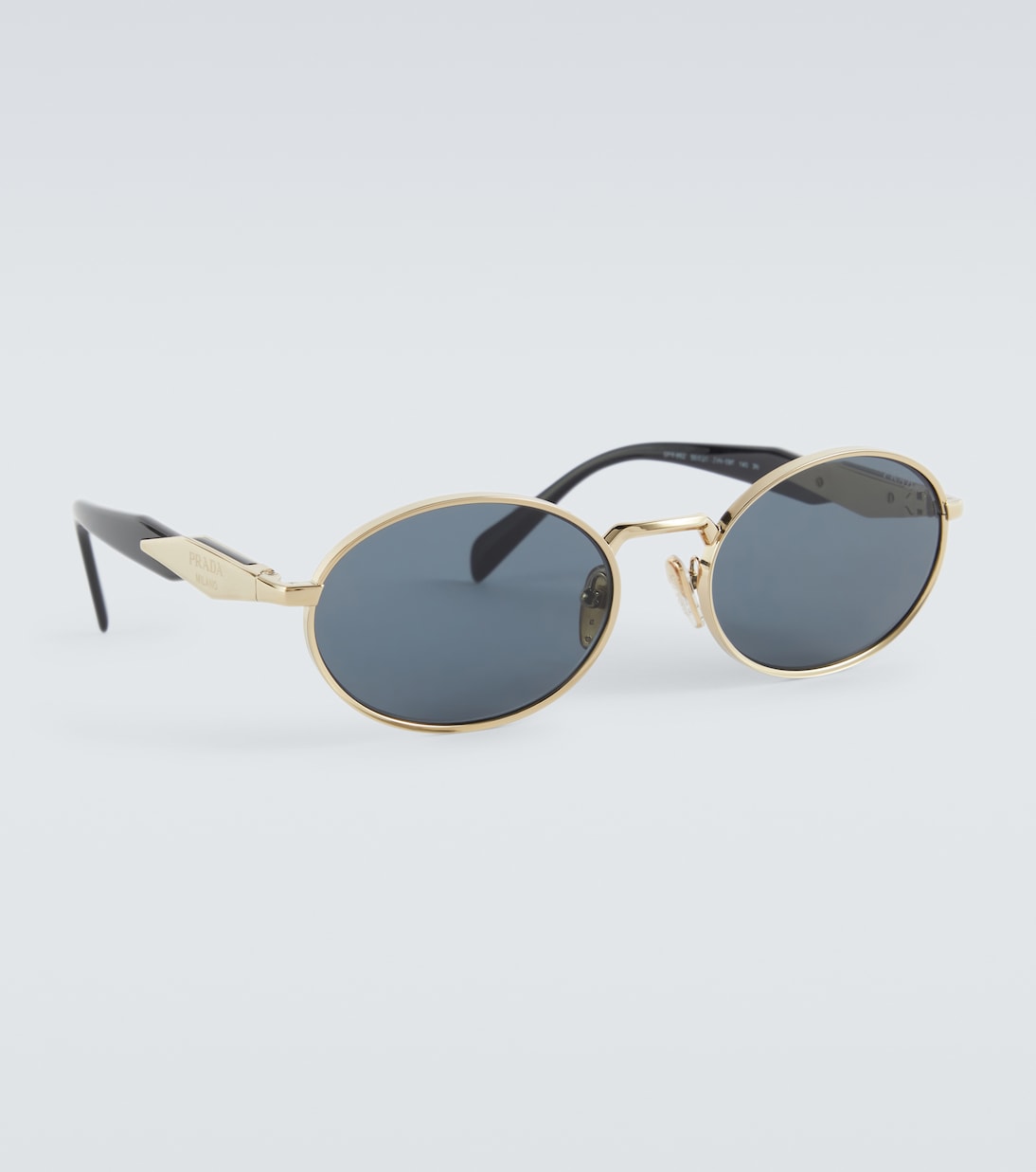 Lunettes de soleil ovales à logo | Prada