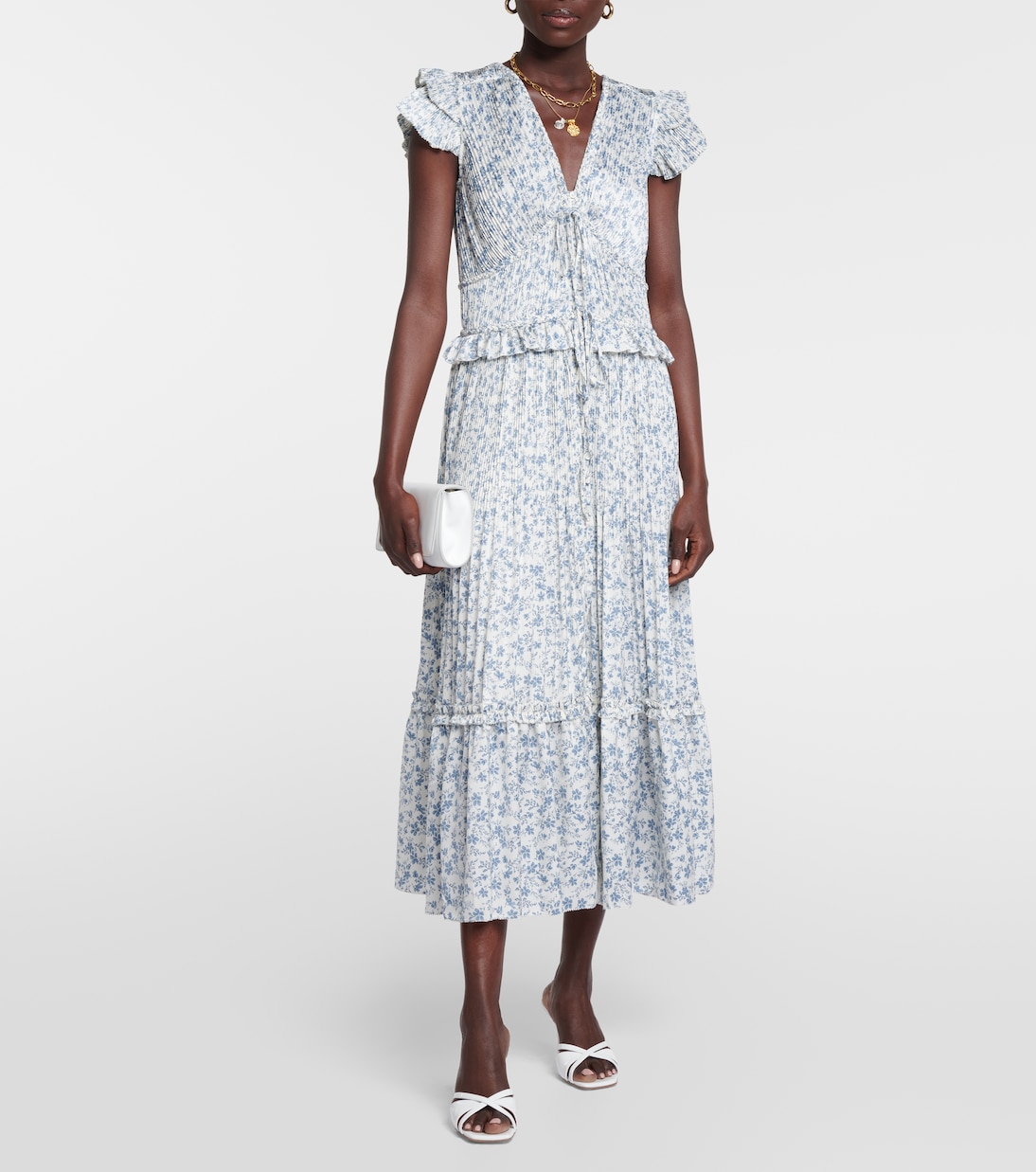 Floral satin midi dress | Polo Ralph Lauren