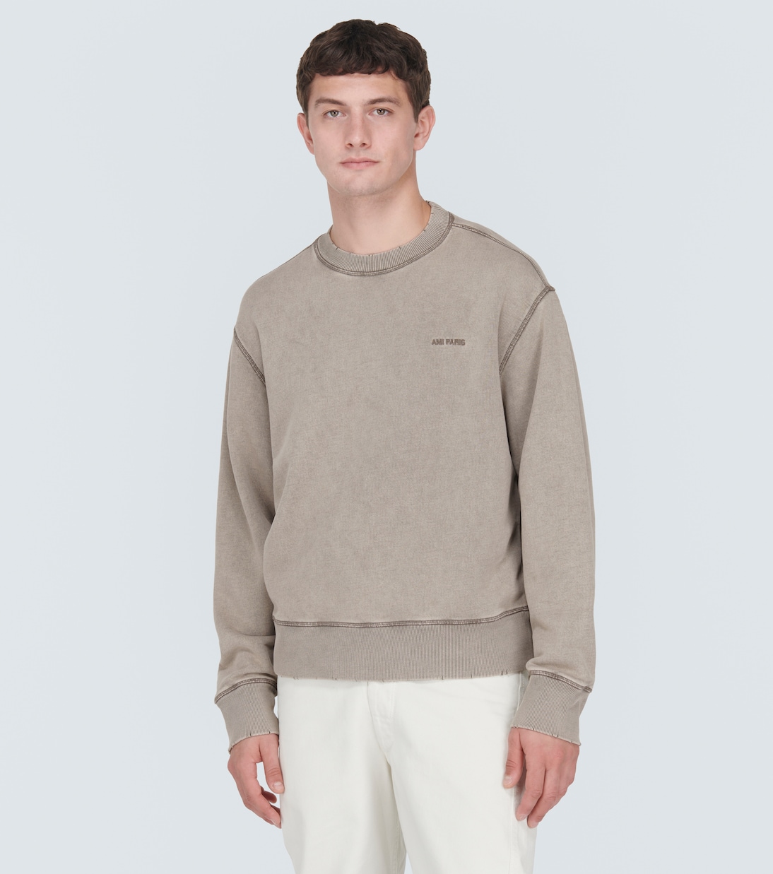 Felpa in jersey di cotone con logo | Ami Paris