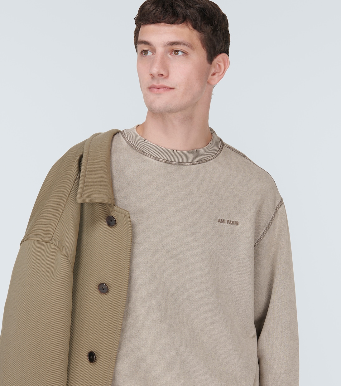 Felpa in jersey di cotone con logo | Ami Paris