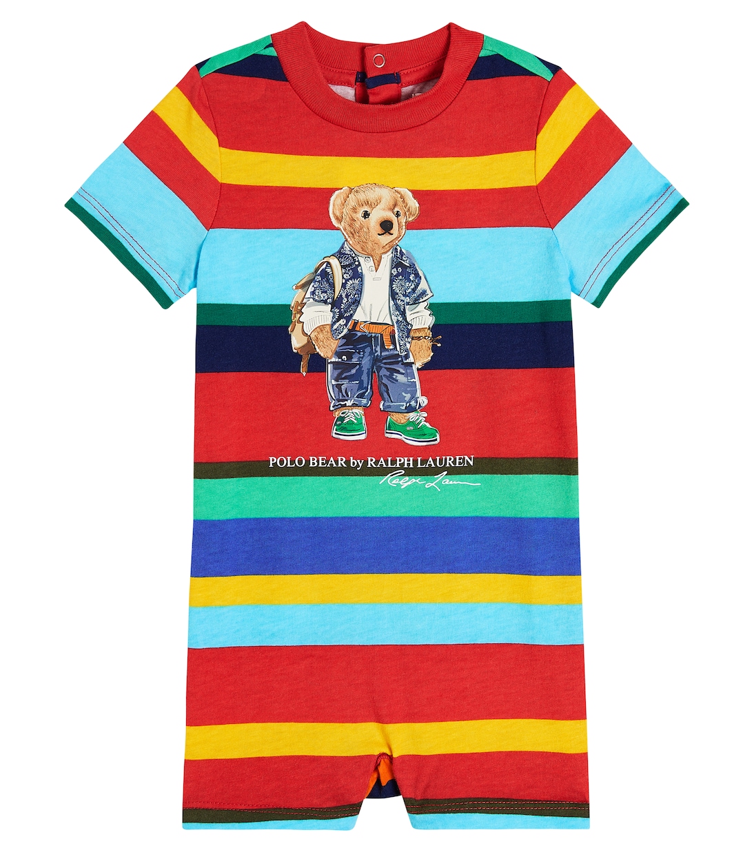 Baby - Jumpsuit corta in cotone a righe | Polo Ralph Lauren Kids
