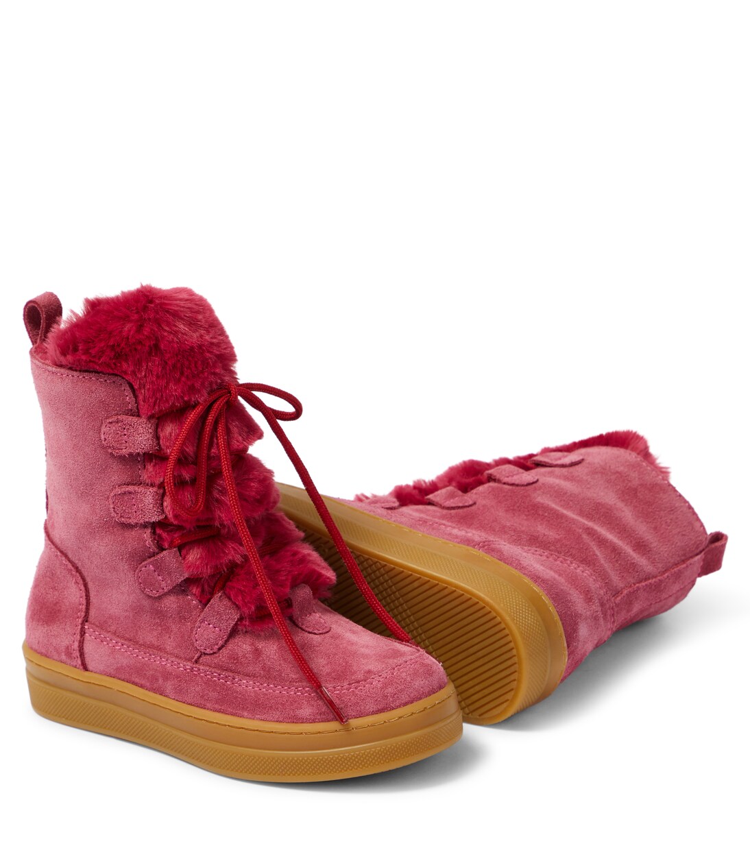 Botines de ante con pelo sintético | Il Gufo