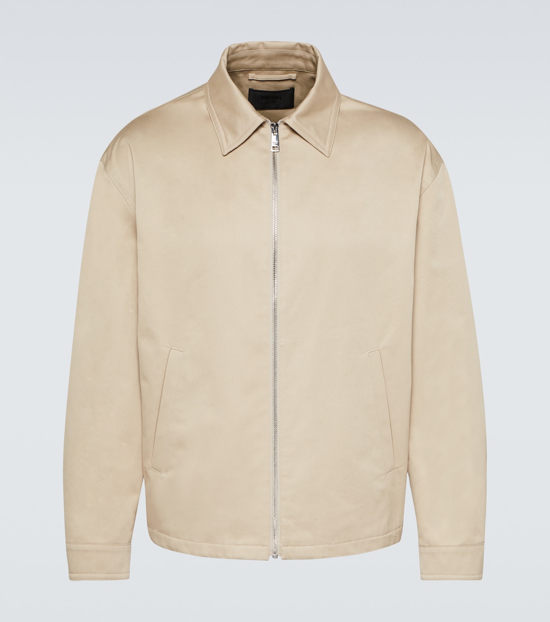Cotton blouson jacket in beige - Prada | Mytheresa