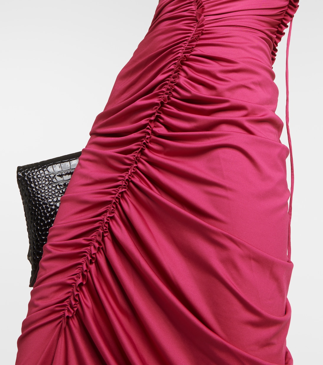 Vestido largo de jersey fruncido | Victoria Beckham