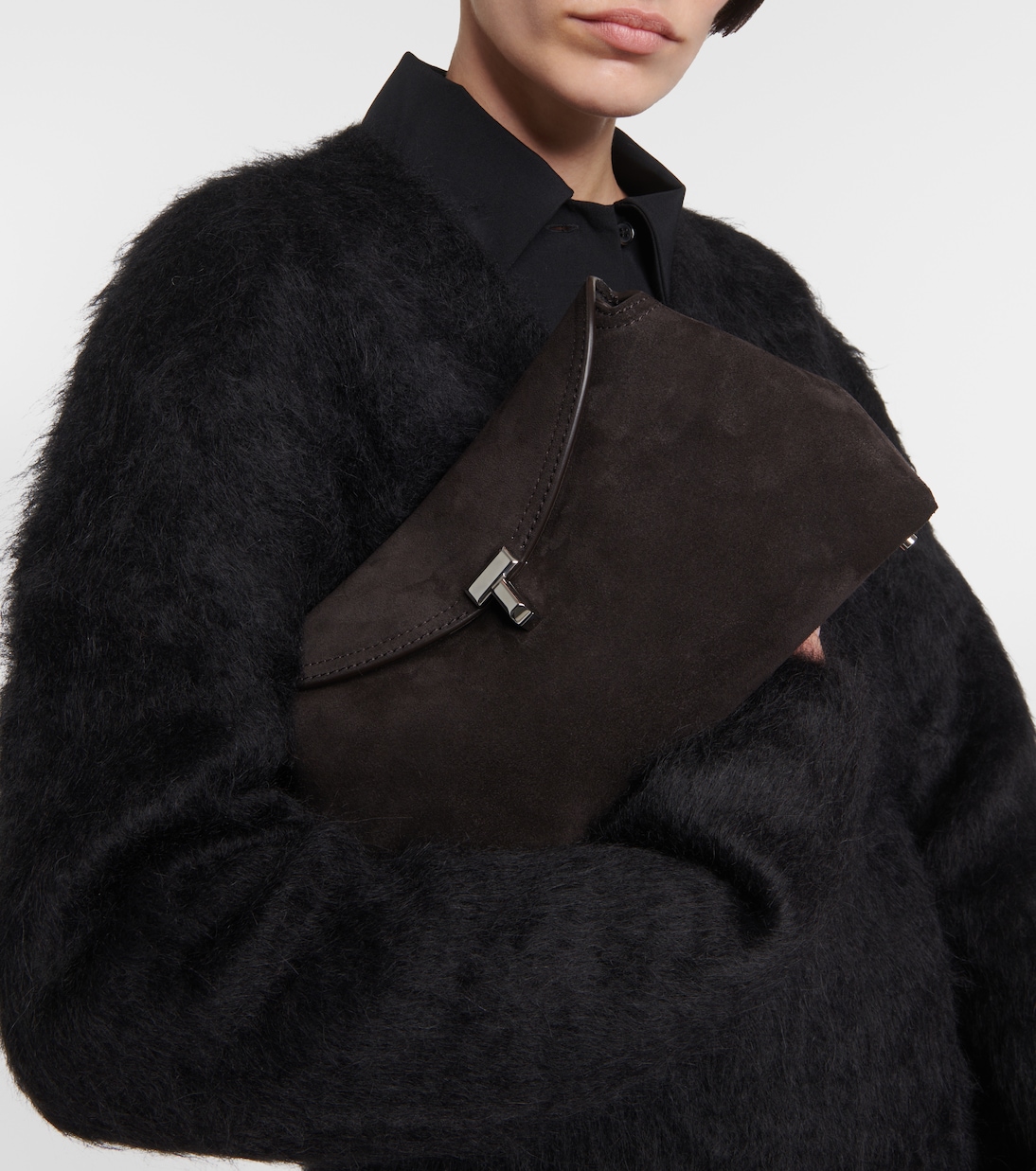Pochette T-Lock en daim | Toteme