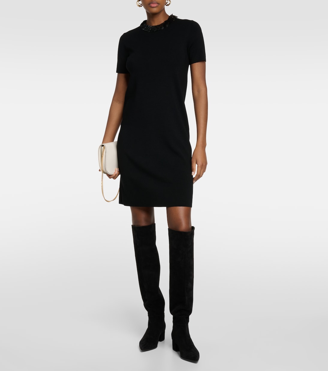 Verziertes Midikleid aus einem Wollgemisch | Tory Burch