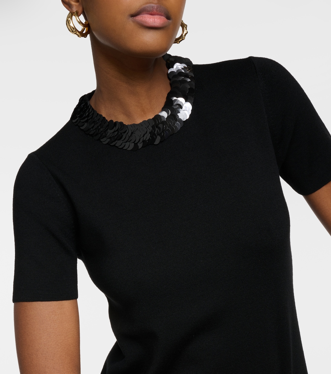 Verziertes Midikleid aus einem Wollgemisch | Tory Burch