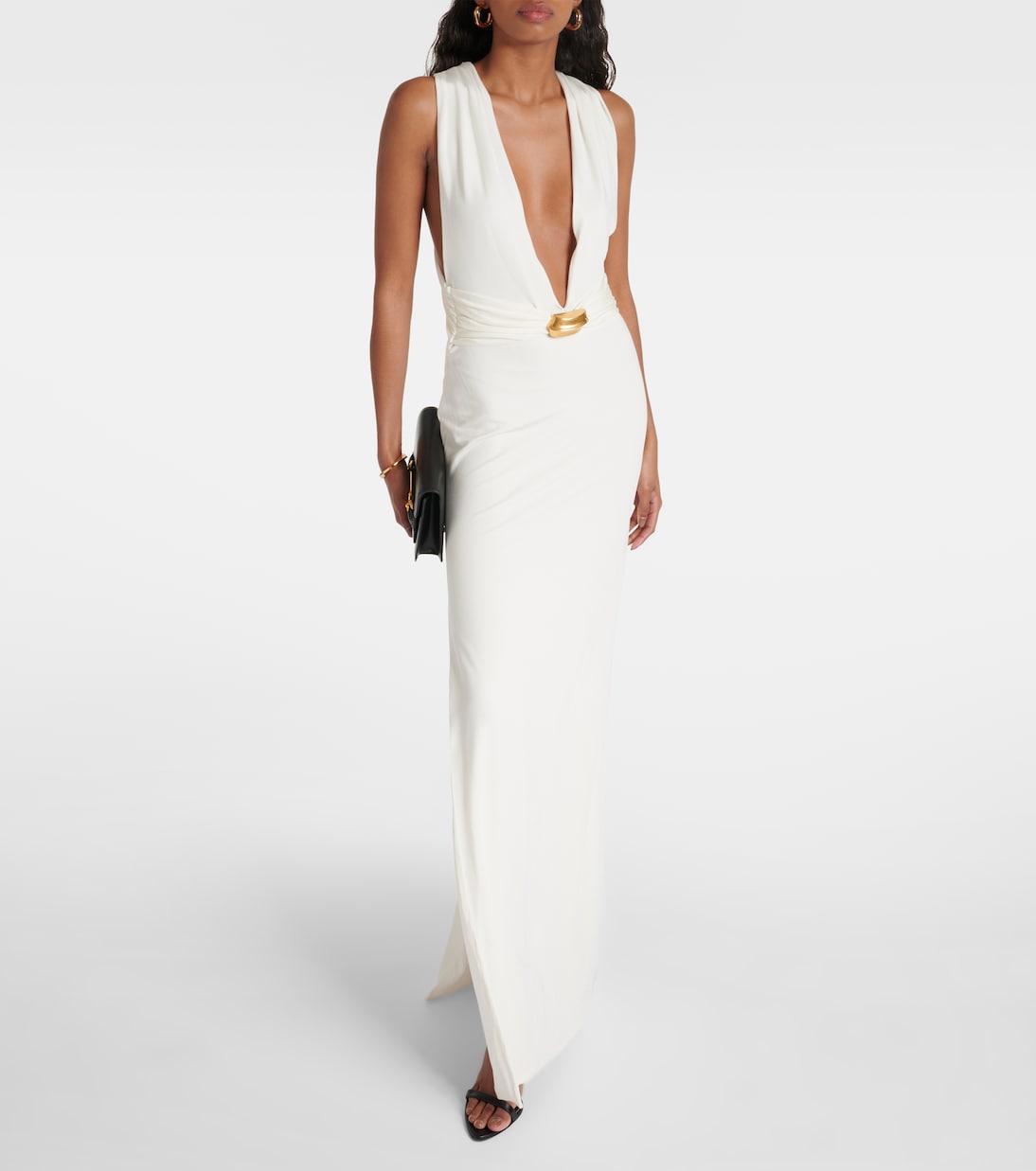 Abito lungo in jersey con cut-out | Tom Ford