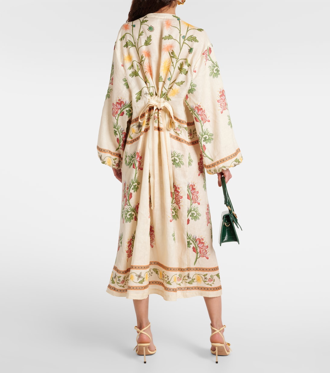Zircon Bisutería floral linen kaftan | Agua by Agua Bendita
