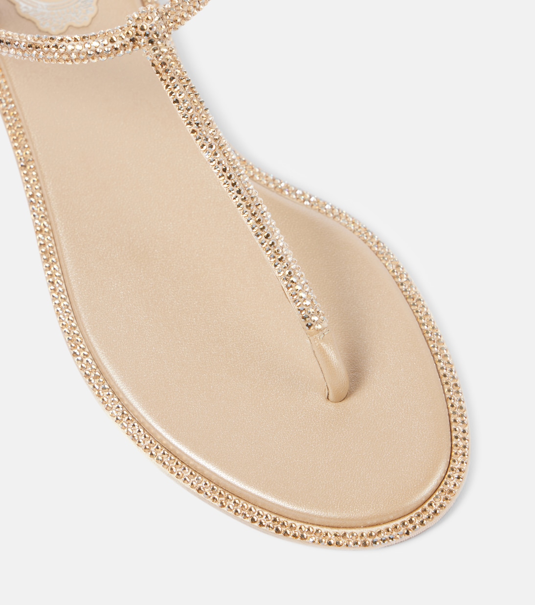 Tongs Diana en satin et cuir | Rene Caovilla