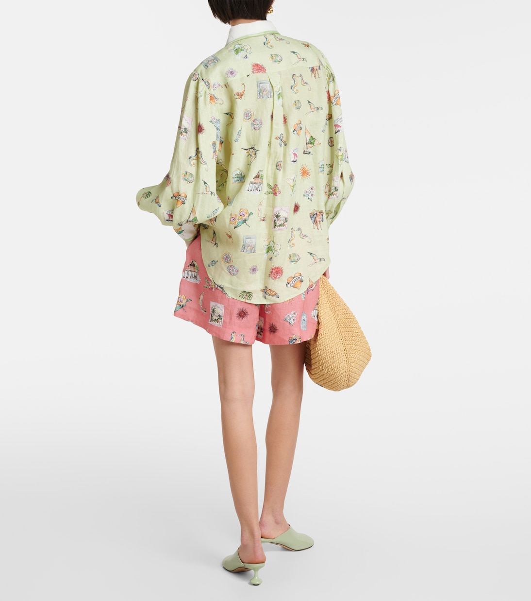 Camicia in lino con stampa | Alémais