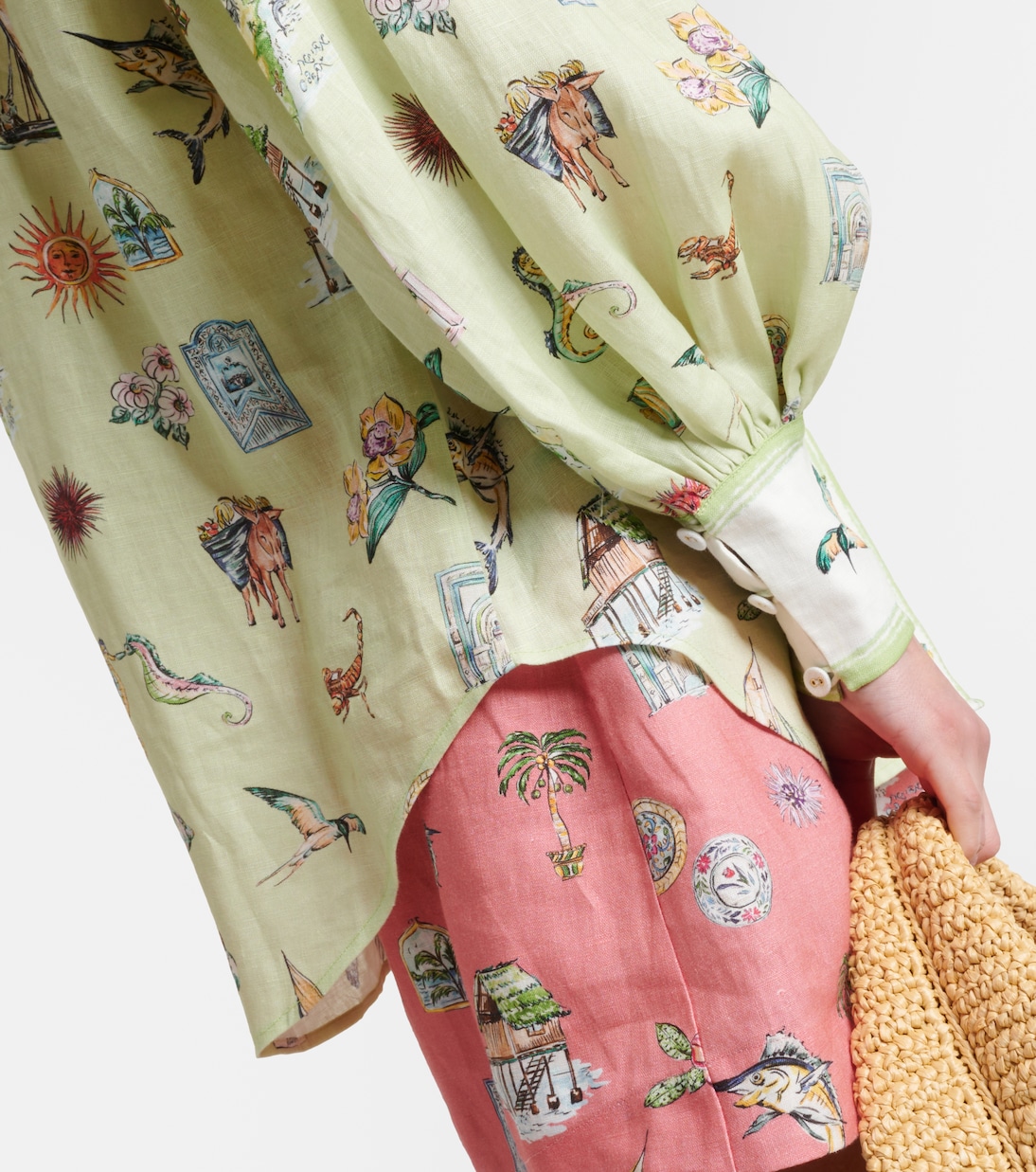 Camicia in lino con stampa | Alémais
