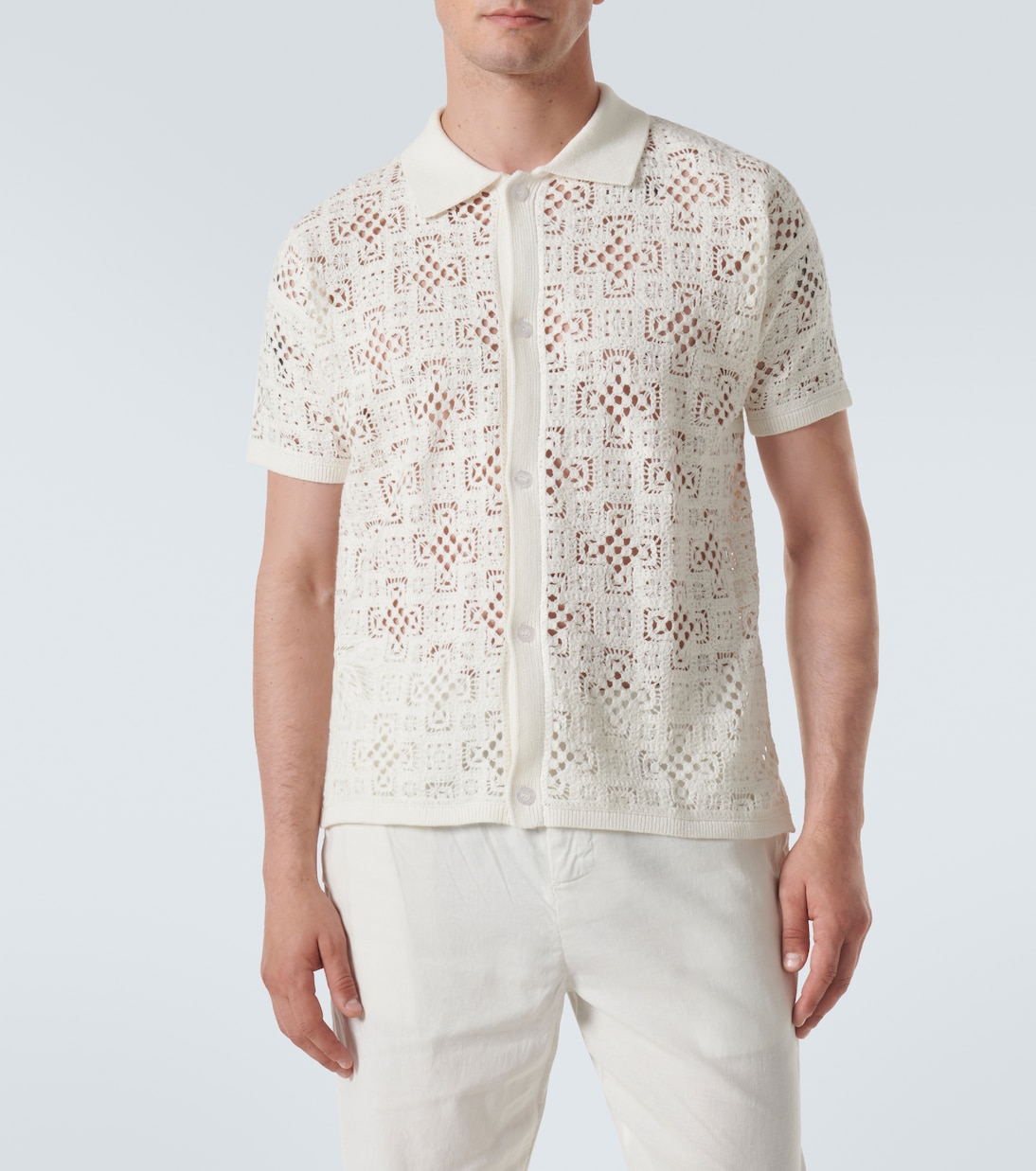 Camisa Raul de croché de algodón | Frescobol Carioca