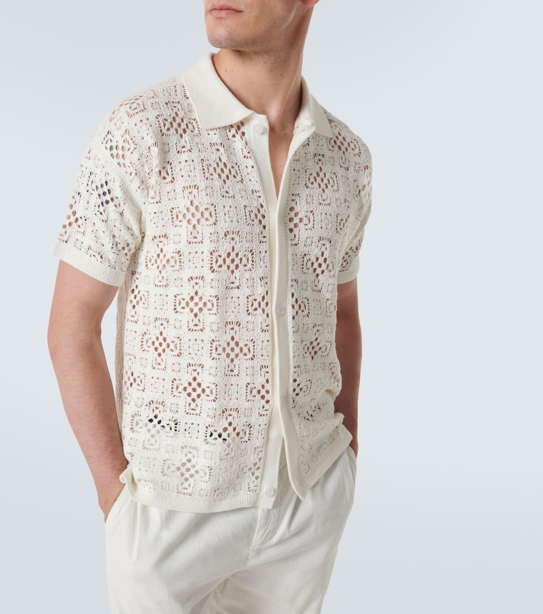 Camisa Raul de croché de algodón | Frescobol Carioca
