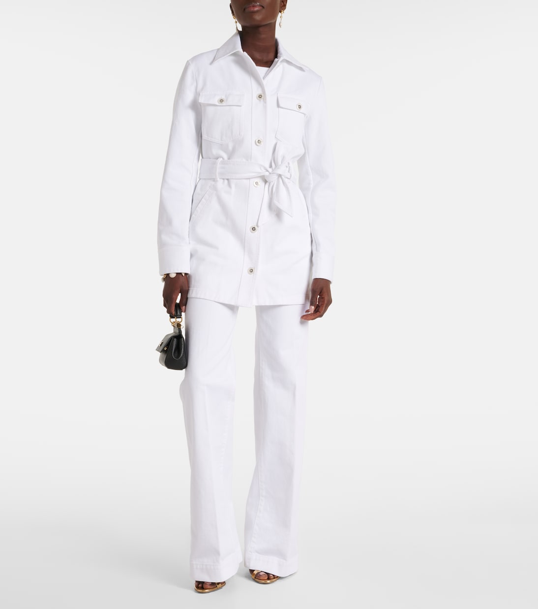 Chaqueta de denim con cinturón | Dolce&Gabbana