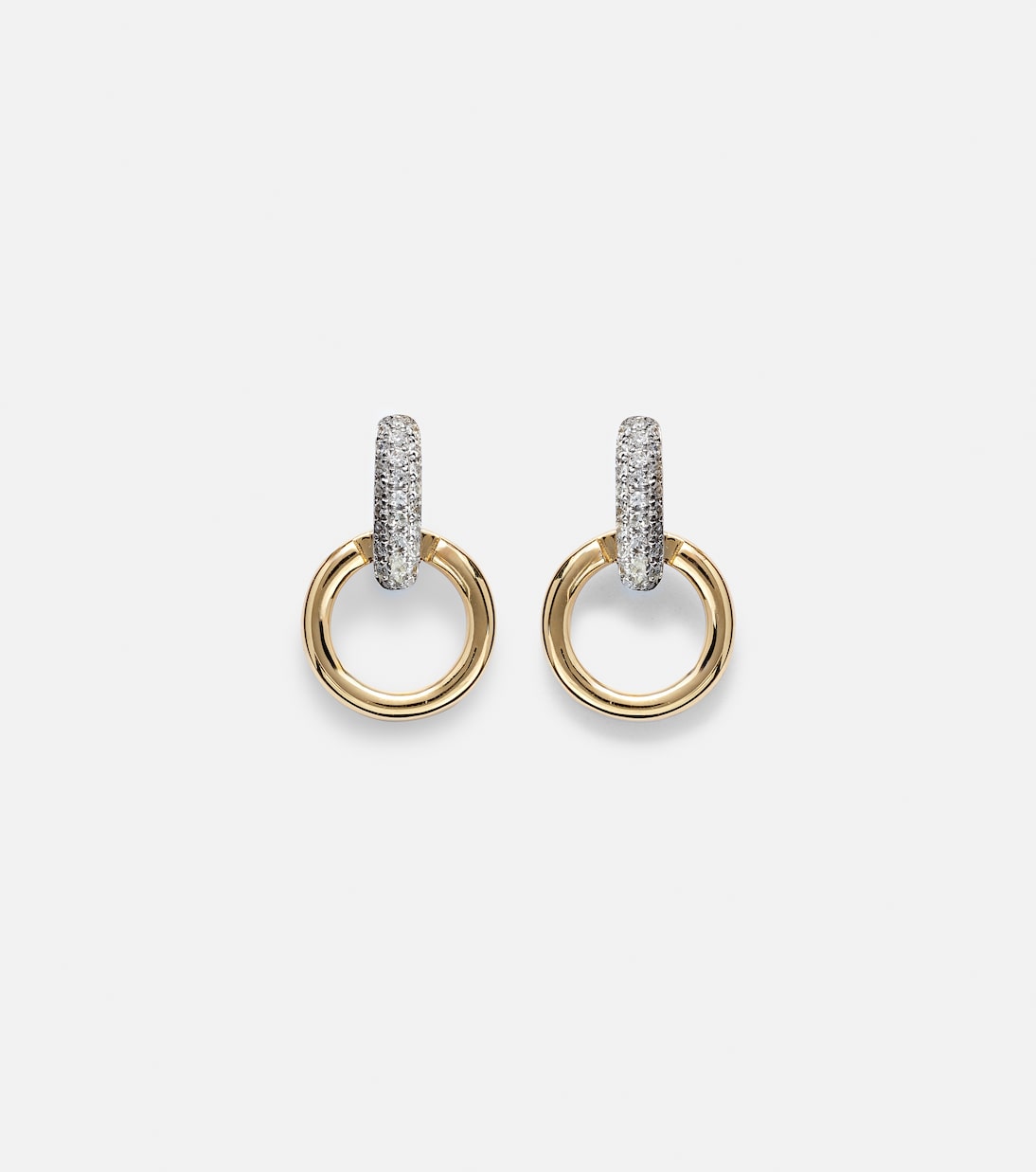 Boucles d'oreilles Horsebit en or 14 ct et diamants | Stone and Strand