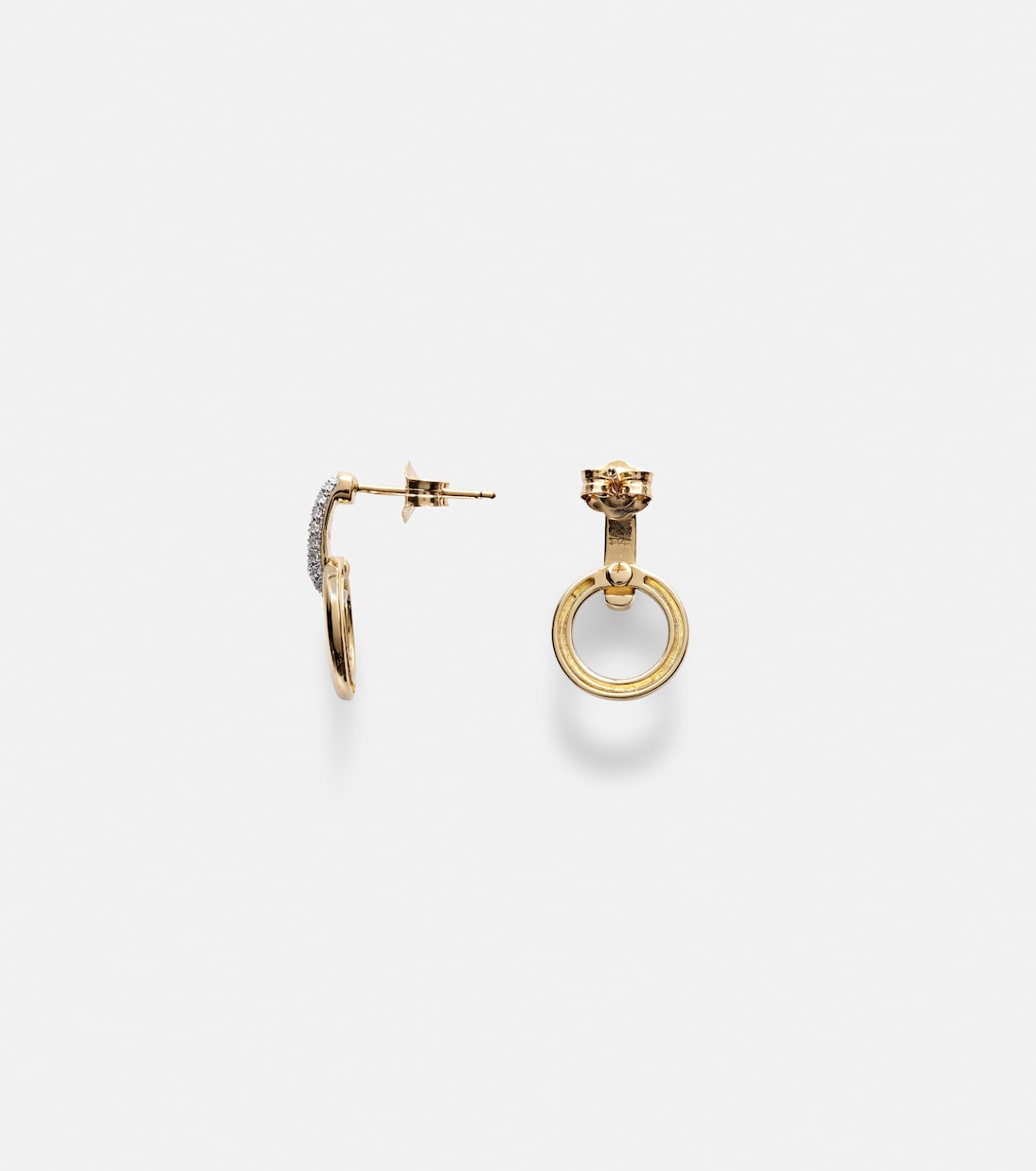 Boucles d'oreilles Horsebit en or 14 ct et diamants | Stone and Strand